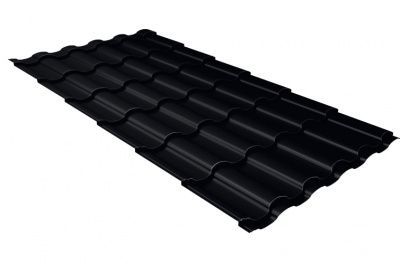 Металлочерепица Grand Line Kredo PurPro Matt RAL 9005 Черный
